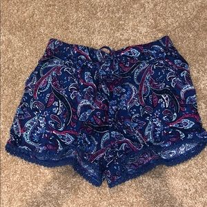 Hollister paisley shorts